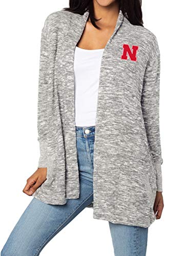 Image of chicka-d Women's Cozy Fleece Cardigan Heather Grey