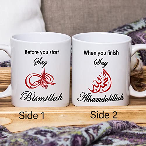 Taza de cerámica con impresión islámica 10 onzas miniatura 2