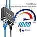 Ethernet Splitter 1 to 2 with 1.5Ft Cat 8 Ethernet Cables, 1000Mbps Internet Splitters High Speed with USB Power Cable,Gigabit LAN Splitter for Cat5/5e/6/7/8 Cable(2 Devices Simultaneously Networking)
