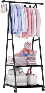 Coat Rack Coat Rack Household Small Space Hanger Bedroom Floor Small Coat Shelf Living Room Pulley Coat Stand Multifunctional Rack Tree Hat Hanger Holder (Color : Black)