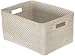 Kouboo 1060084 Laguna Rectangular Rattan Storage Basket, 17.25" x 12.75" x 9.25", White Wash