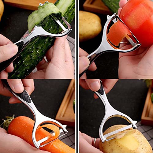 Y Shaped Stainless Steel Fruit And Vegetable Peeler,Suitable For Peeling Fruits And Vegetables,Sharp Rust Proof Metal Blade With Rubber Non Slip Handle And Potato Eye Removal Device #TOP1