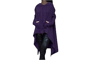 Asymmetric Women's Cloak Cam Lightweight Hoodie Sweatshirts