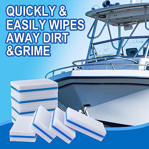 Image of Upgrade Melamine Sponge, 25 Pack Extra Thick More Lasting 3X Density Premium Magic Sponge Eraser, Multi Surface Power Scrubber Foam Stain and Mark Removal Cleaning Pads