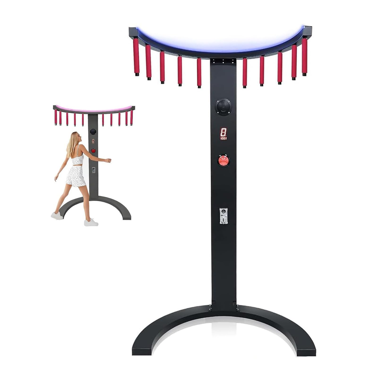 LQQYJSM Reflex Stick Challenge Game, Adjustable Speed Hand-Eye Coordination Trainer Arcade Machine, Catching Stick Arcade Game for Party, Business and Family Game Night