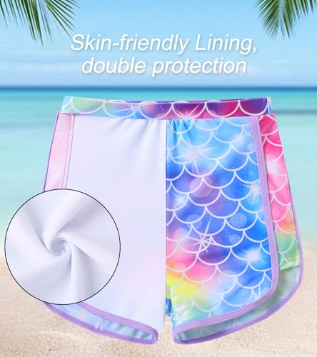 Image of Vogseek Girls Rash Guard Swimsuits 2 Piece Bathing Suit UPF 50+ Summer Swimwear Size 7-12T