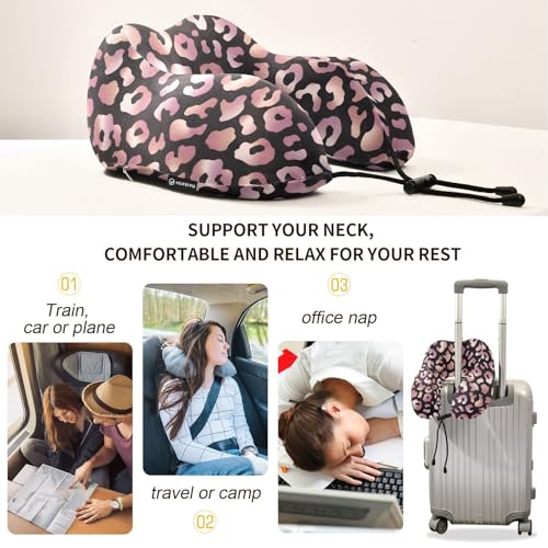Almohada Espuma Viscoelástica Leopardo Rosa miniatura 4