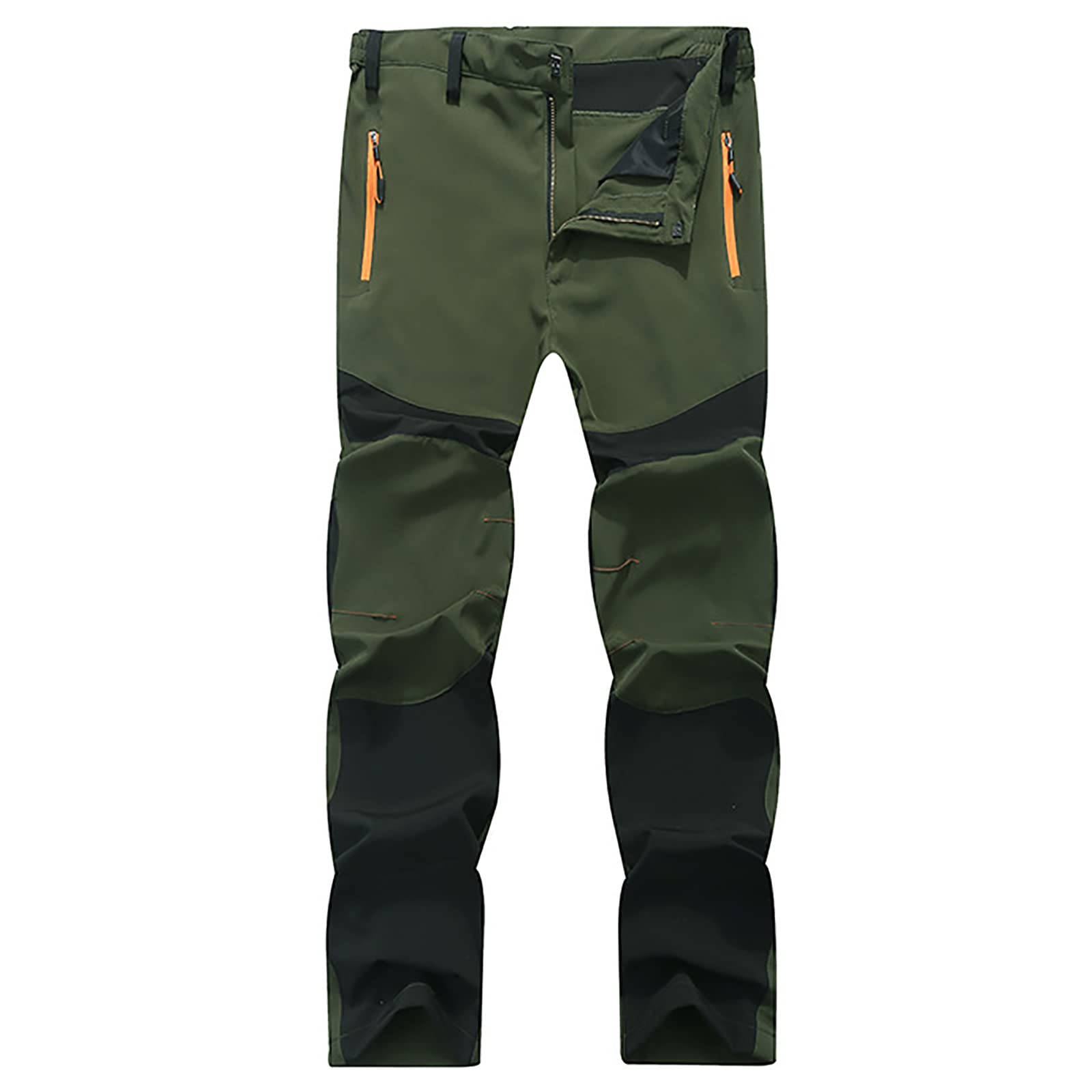Pantaloni Trekking Uomo Impermeabile Pantaloni da Arrampicata Escursionismo Softshell Pantaloni Traspirante Asciugatura Veloce(Size:4XL,Color:Verde)