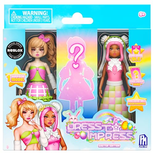 Dress to Impress - Mystery Models- Small Dolls 3-Pack - Easter Edition - Series 3 - Includes Roblox DLC Code - Officially Licensed Collector Set