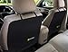 TIKE SMART Premium Kick Mats - Luxury Seat Back Protectors and Seat Covers with Invisible Strap - 2-Pack - Black