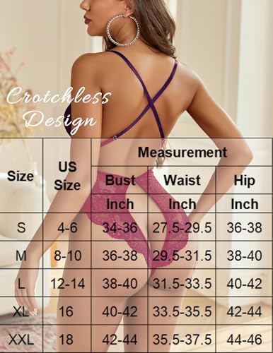 Image of Avidlove Sexy Lingerie for Women Lace Teddy Lingerie One Piece Lingerie Bodysuit