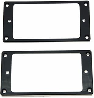 Dopro Set of 2 Plastic Humbucker Pickup Ring Pickup Mounting Frame Curved Bottom 35 for Neck and 79 for Bridge Pickup Black