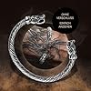 VIKING CRAFT Wikinger Schmuck Edelstahl - Fenrir Armband Herren - Armreif, Deko, Mittelalter, Geschenke Männer, LARP Wolf Viking #4