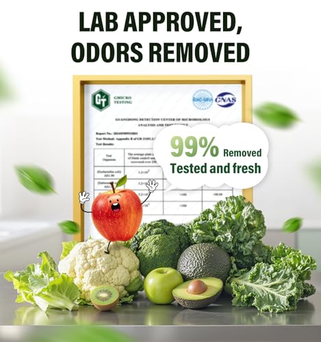 Refrigerator Deodorizer - Long Lasting Fridge Odor Eliminator and Smell Absorber, No Need Baking Soda Replacement, Works - Additional View