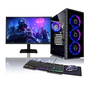 BEASTCOM Q3 Essential Gaming, Komplett Set PC, AMD Ryzen 3 4X 4,00GHz, 4K Vega 6-Kern Grafik, 16GB RAM, 256GB SSD + 1TB, Monitor LED 24″ + Tastatur + Maus + Mauspad, HDMI, WLAN, Windows 11 Pro