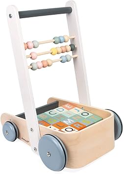 Janod ABC Buggy Sweet Cocoon avec Cubes et Boulier