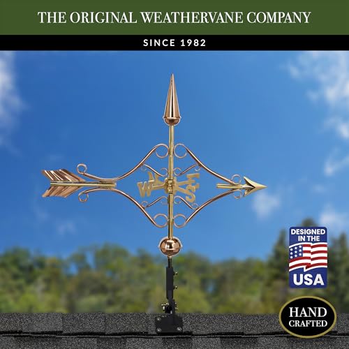 Good Directions 8842PR Victorian Arrow Cottage Weathervane, Polished Copper with Roof Mount - Thumbnail 2