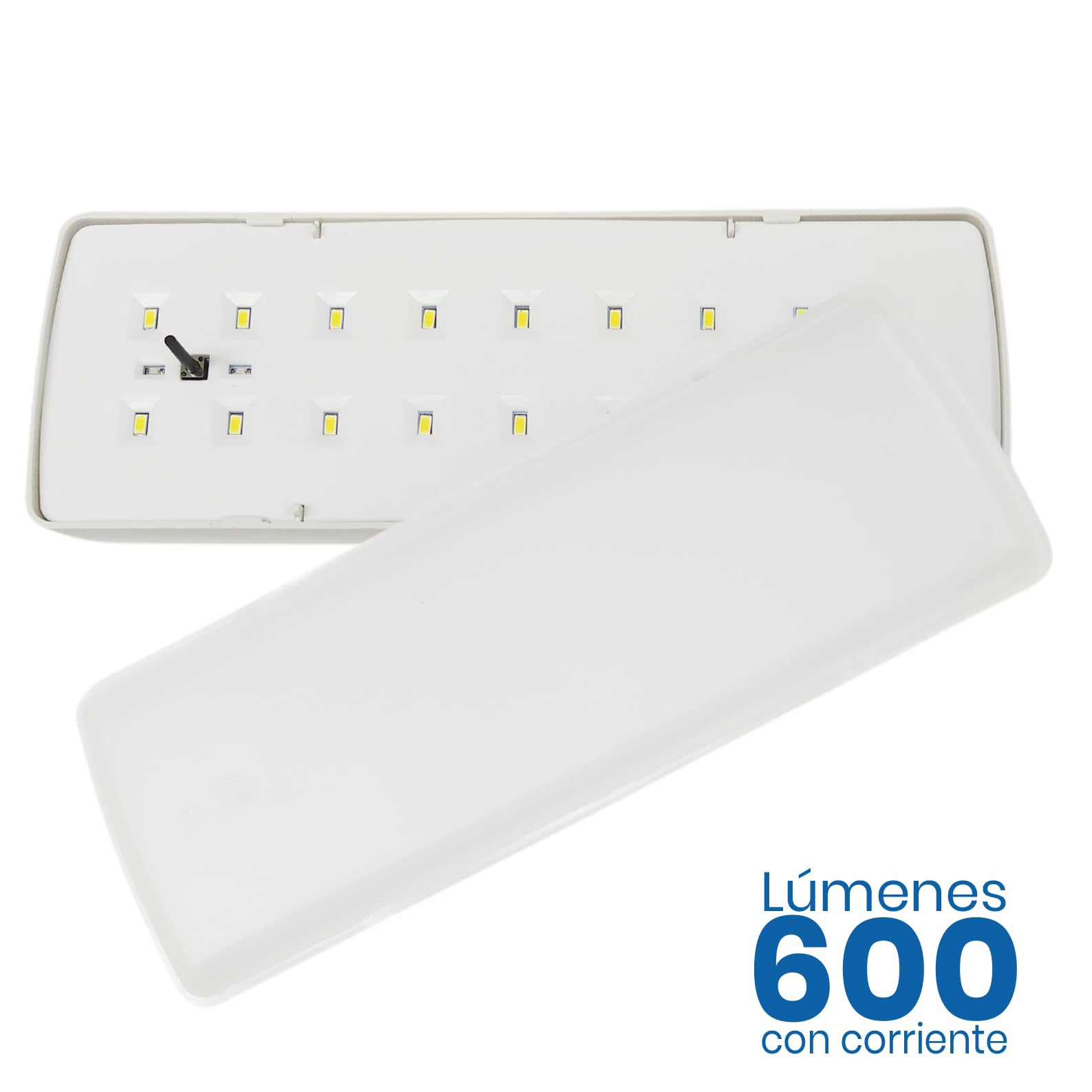 LED ATOMANT Pack 4x Luz de Emergencia LED Empotrable o Superficie con AUTOTEST, 3 Horas de Autonomía. Dos Funciones, Función No Permanente 3W 200 Lúmenes, Función Permanente 7W 600 Lúmenes