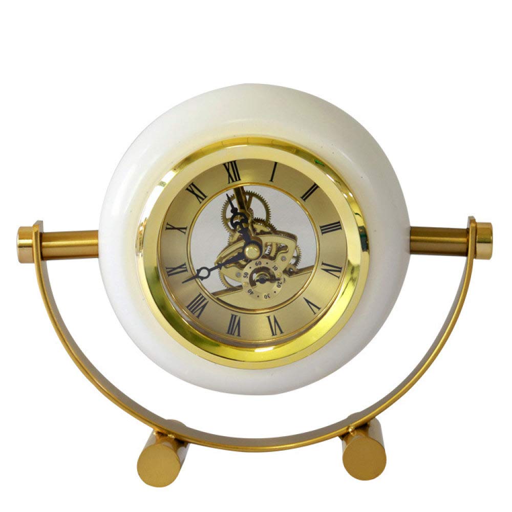 Statue horloge en alliage pour bureau et étagère de maison