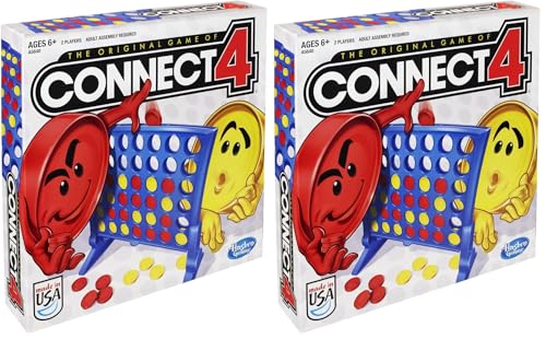 Image of Connect 4 Hasbro Gaming Classic Grid, 4 in a Row Game, Strategy Board Gamesfor Kids, 2 Playersfor Family and Kids, Easter Gifts forBoys and Girls, Ages 6+, ONE Size (Pack of 2)