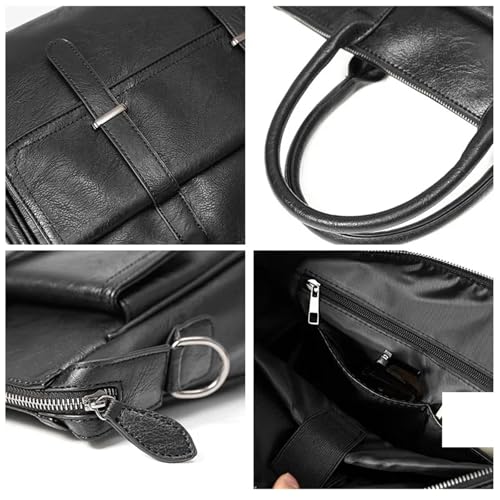 Leather Briefcase for Women Business Handbags Men Briefcase Luxury Fashion Leather Men's Top-Handle Bag with Shoulder Strap Crossbody Bag Mens Satchels3