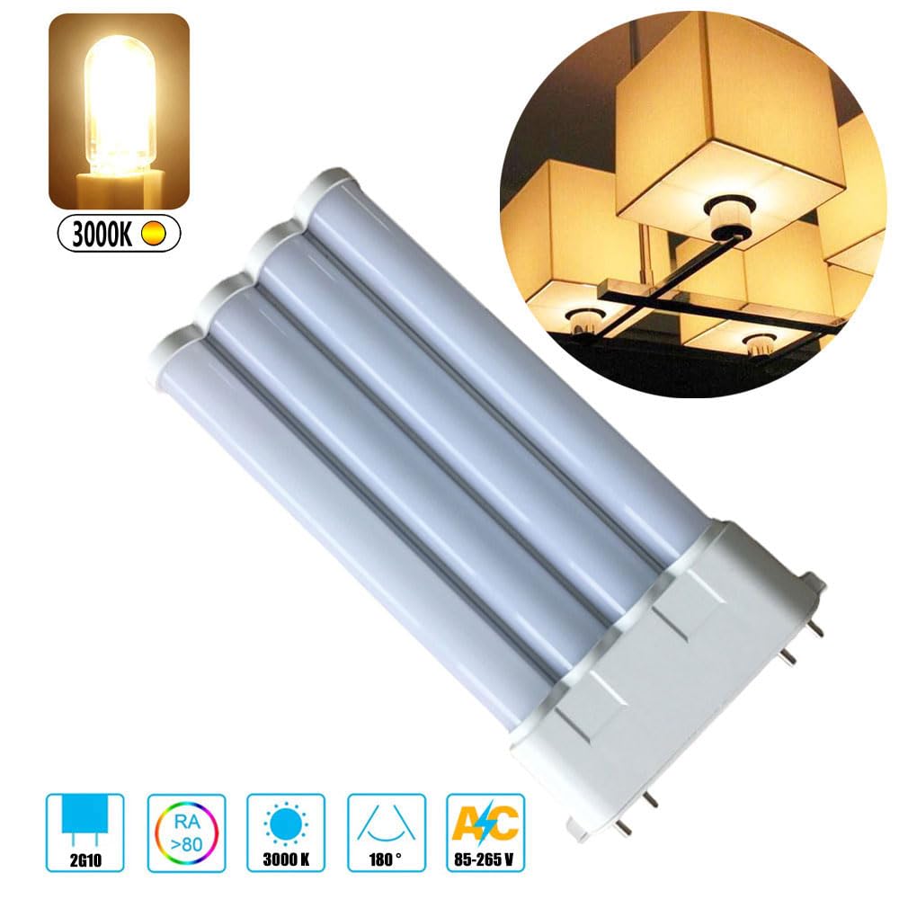 LED 2G10 GX10 18 W LED-Energiesparlampe, 4-poliger Sockel, 18 W, 2200 lm, gleichwertiger Ersatz für 180 W Halogenlampe, SMD 2835 (6 Stück)