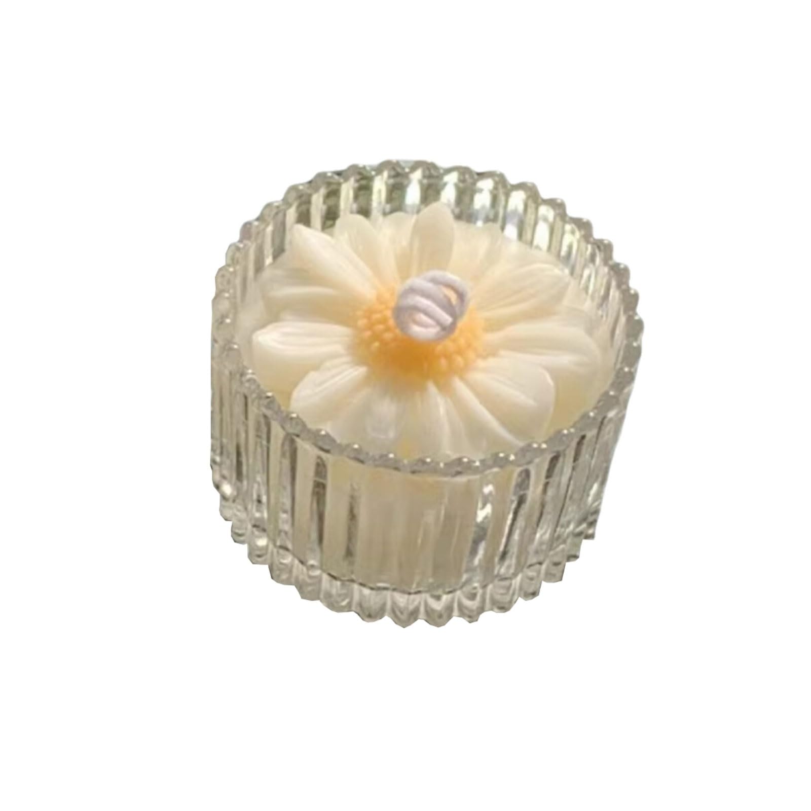 Compacto Velas de vidrio Velas en tarro reutilizables modernas Vela de soja natural de larga duración for vacaciones en casa Relajación y spa no es picante(Weiß)