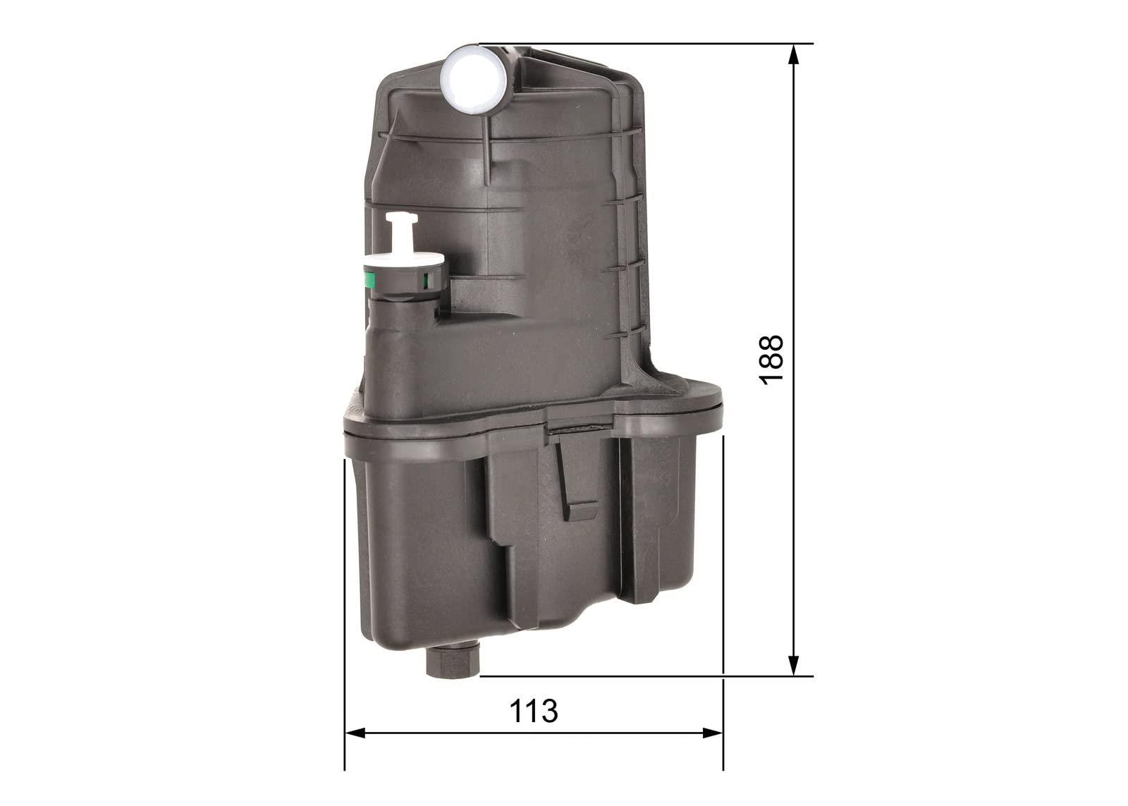 Bosch N9289 Filtre à Carburant Diesel - Sépare les Particules du Carburant - Protège le Système d'Injection