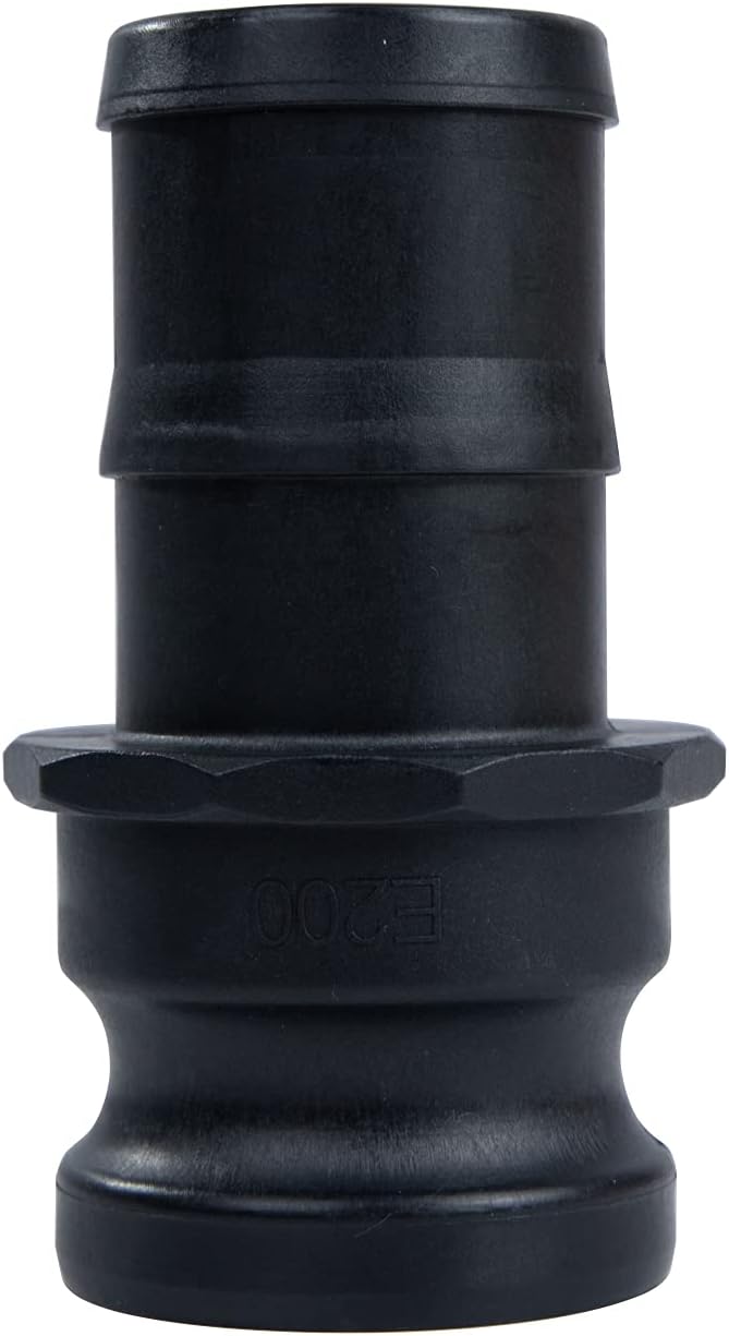 Quafwia 2 pcs Polypropylene Cam lock Fittings (1" Part E) Cam and Groove Hose Fitting, Male Adapter x Hose Shank, suction hose camlock fittings (1") : Industrial & Scientific