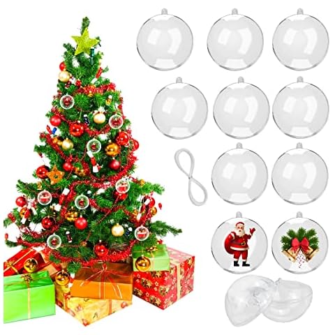 JICIKI Bolas acrílicas Transparentes para Navidad Cover