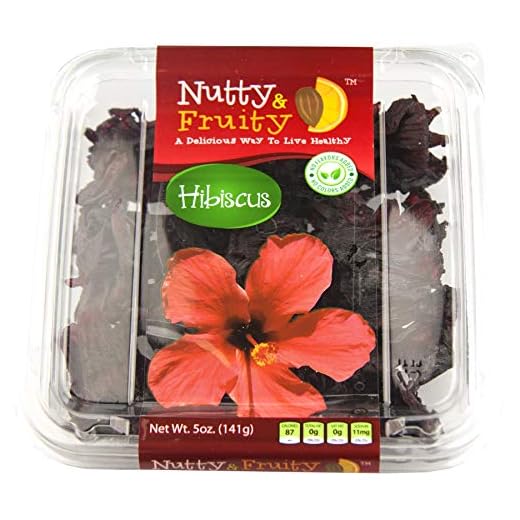Nutty & Fruity Dried Hibiscus Sweetened Tropical Flower- Two 5 oz. Packages
