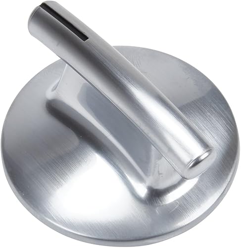 Whirlpool WP74010205 OEM JennAir Range - Pomo para quemador superior, acero inoxidable, acero inoxidable