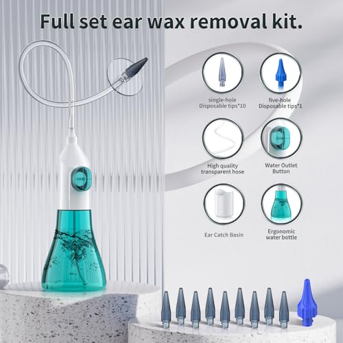 ear wax removal ear cleaner ear cleaning kit manual ear irrigation flushing system ear wax removal kit safe and effective to clean ear built up wax