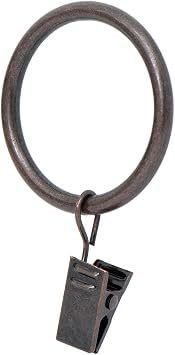 Ivilon Drapery Curtain Clip Rings - Clips Ring for Curtain Panels 1.7", Set of 14 - Oil Rubbed Bronze ORB