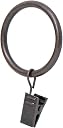 Ivilon Drapery Curtain Clip Rings - Clips Ring for Curtain Panels 1.7", Set of 14 - Oil Rubbed Bronze (ORB)