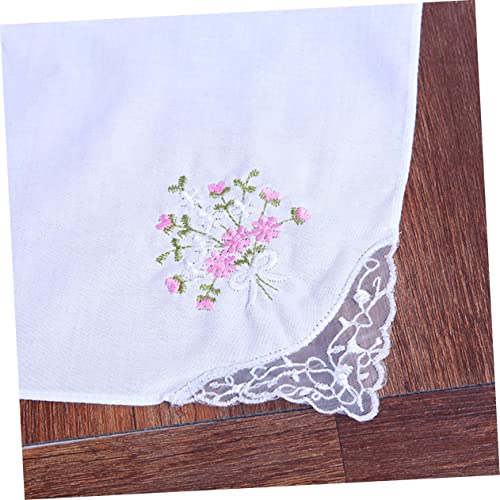 Abaodam 12 Pçs Lenços Para Mulheres Lenços Brancos Decoração Retrô Servilletas Para Bordar Guardanap