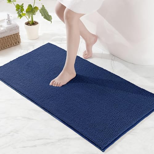 Exclusivo Mezcla Tapis de Bain en Chenille - Super Doux, Antidérapant et Absorbant, Séche Rapide et Lavable en Machine, pour Salle de Bain, Douche et Décoration...