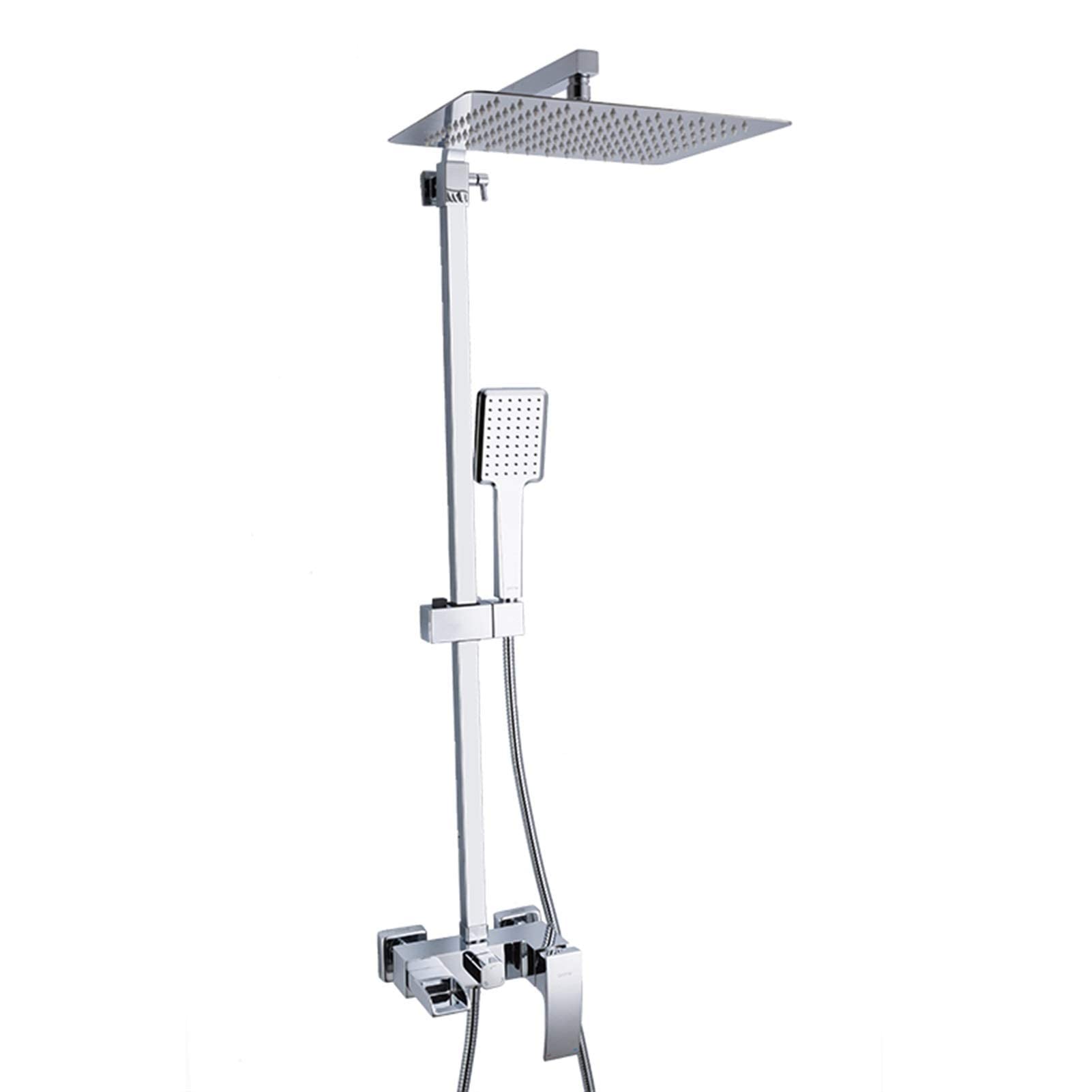 OZBMA Bathroom Shower Faucet Tap Bath Mixer Bathtub Set Waterfall Chrome Rain Head