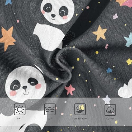 Wusikd Cute Pandas Rainbow Girls' Underwear Cotton Starry Night Sky Girls Briefs Soft Toddler Underwear 2T3