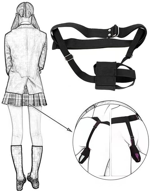 Waist BDSM Belt Vibrator Leather Harness Vibrator Holder Bondage Strap-on Harness BDSM Chastity Forced Orgasm Belt for Dildofor Women