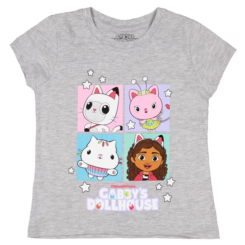 Gabby's Dollhouse Girls' Kitty Friends Pandy Paws Cakey Cat Kitty Fairy Graphic Print Kids T-Shirt