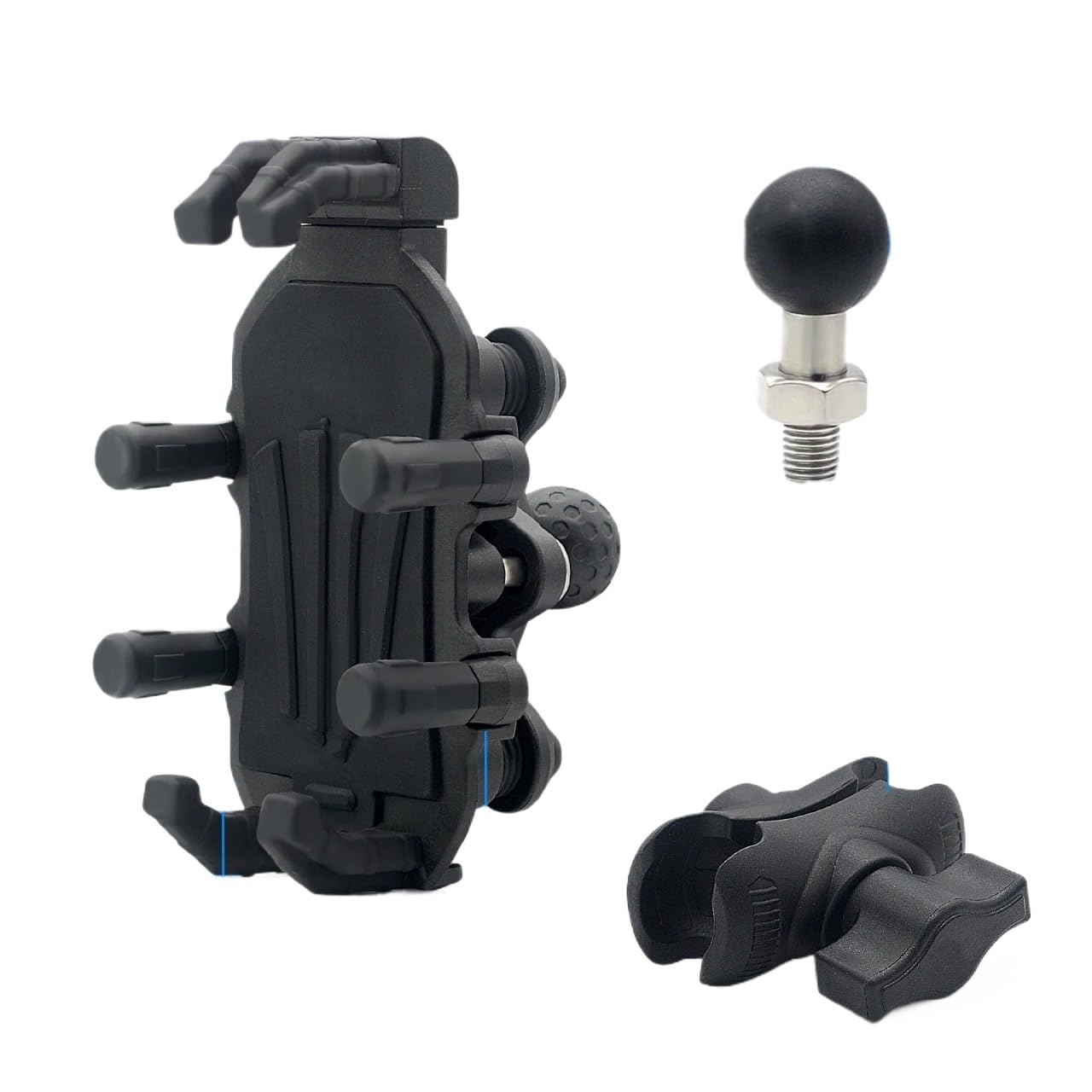 Support GPS Moto Support De Téléphone pour Moto avec Amortisseur Vibrations, Portable pour, Rotation Réglable, À Rotule pour