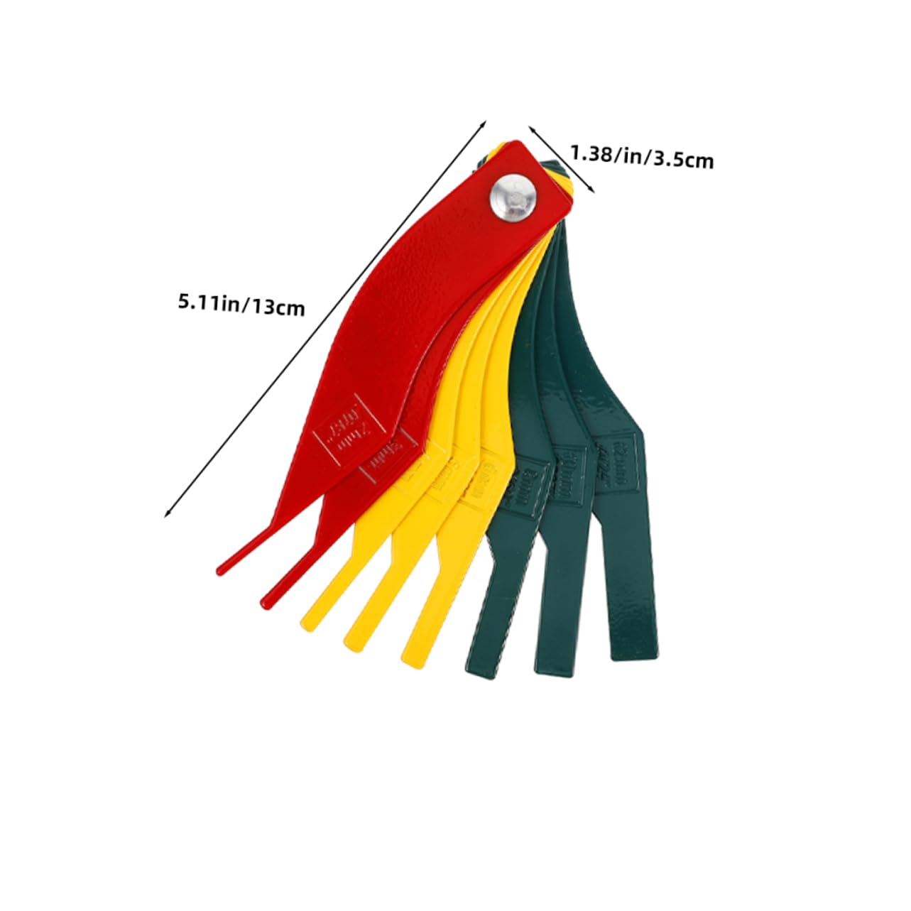 STOBAZA 2pcs Brake Pad Thickness Gauge Steel Measuring Tool for Automotive Use Quick Easy Tester for Accurate Brake Disc Measurement Compatible with Various Car Brands