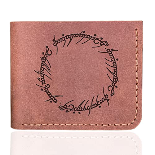 One Ring Wallet, Gift for Him, Personalized Mens Wallet, Handmade Leather Wallet, Mens Gift For Father, Husband Gift, Boyfriend Gift k7