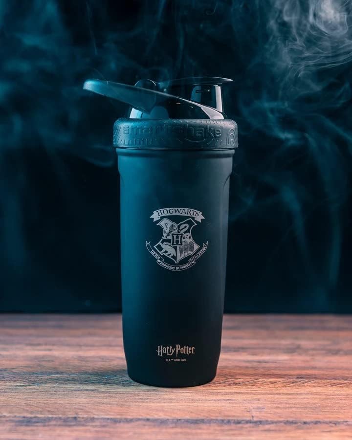 Miniatura 2 de Smart Shake Reforce - Botella coctelera de acero inoxidable de Harry Potter Hogwarts Crest (30 onzas), botella agitadora deportiva ligera resistente