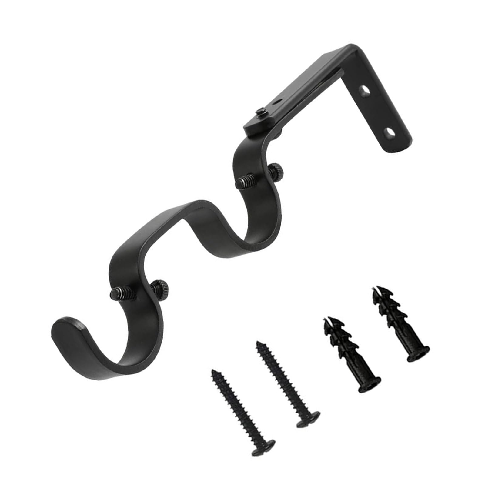 Curtain Rod Holder Adjustable 25mm Brackets Metal Construction Roman Iron Roman Curtain Rod Brackets