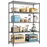Estante de Almacenamiento de Metal de 5 Niveles(91x36x183CM), Estante Organizador para Almacenamiento de Acero Resistente,...