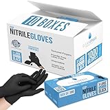 CLEAN SPACE PROJECT Nitrile Gloves - Disposable, Non-Latex and Powder Free, Food Safe Cooking Gloves - Black Gloves for Cleaning, Tattooing, Painting, Detailing & Repair (XL, Case of 1000)