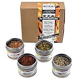 direct&friendly Bio Grill Gewürz Set Geschenke für Männer mit 4 außergewöhnlichen Grillgewürz Mischungen