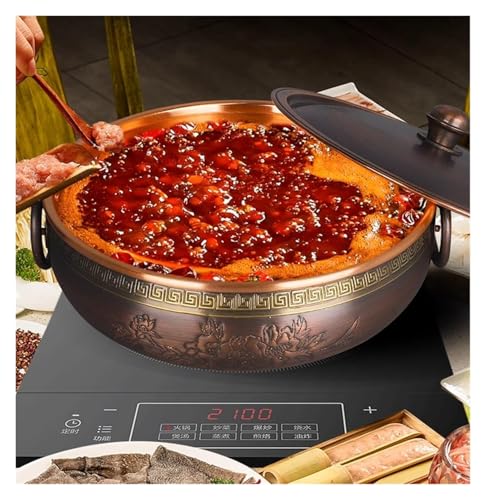 Olla de Cobre de 26 cm Cocina Tradicional para Comida Asiática 4